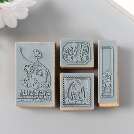 Printing a tree in a tin box "Welcome to a fairy tale" set of 4 pcs 7.5x10.5 cm-4