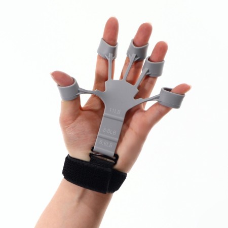 Massage for the development of hands and fingers, with a cuff, 8 × 14 × 2.8 cm, color gray color-7