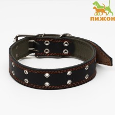 Collar combined leather/tarpaulin, dimensionless, 83 x 4.5 cm, Osh 20-70 cm, black