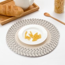 Napkin decorative shade central bun-gray, 35*35 cm, 100% cotton