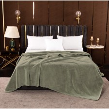 Aurelia blanket, size 220x240 cm, olive color