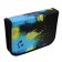 Penal 3 sections, tab inside, 140 x 210 x 40 mm, fabric, calligrata top Block "Mask"