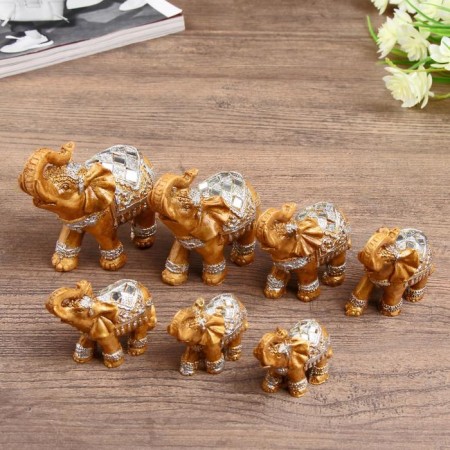Souvenir Polystone Set 7 pcs "Family Elephants" 20x9.5x9 cm