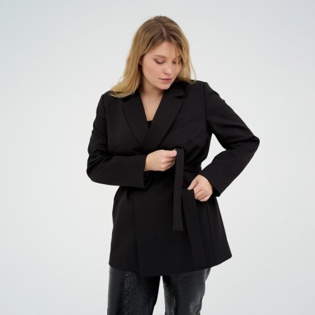 Women's jacket with a Mist Plus-Size belt, size 60, black color-7