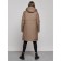 Coat insulated winter female, size 44, brown color