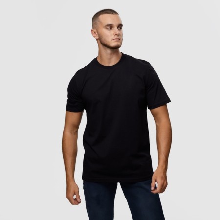 T -shirt male, black color/print mix, size S-2