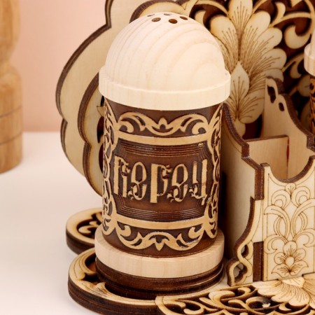 Speech for spices "pattern", 14 × 11 × 10 cm, birch bark-2