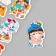 Stickers for creativity Paper "Little Beauties" 15x30 cm