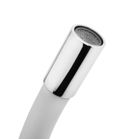 Accoona A4844G kitchen mixer, single -leaf, silicone spout, silumin, white/chrome-2