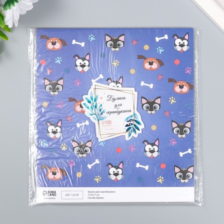 Scrapbooking paper bilateral "Forest animals and mots" density 180 g 15.5x17 cm-5