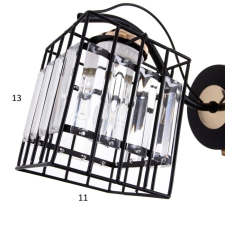 Bra 91231/1 E27 40W Black-gold is 17x12x21 cm-5