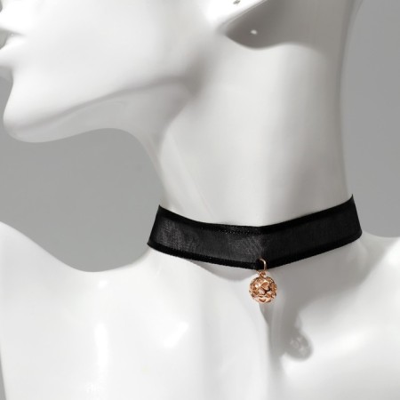 Choker "tape" with a ball, black-gold color, l = 30 cm