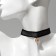 Choker "tape" with a ball, black-gold color, l = 30 cm