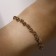 Bracelet with rhinestones “ice” stream, white color, 18 cm
