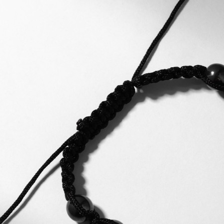 Bracelet "hematite" ball, d = 0.8, black color-2