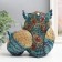Polystone souvenir "Eagle owl with a hood, blue-red snowflakes" sparkles 16.5x8x16 cm