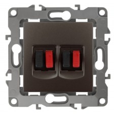 Double audio socket, ip20, era12, bronze