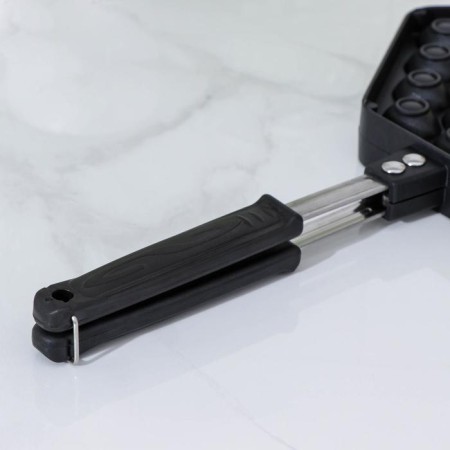 The pan -double “nuts”, 40 × 21 × 3.3 cm, plastic handle, black color-2