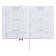 Universal diary for grades 1-11 Lenta, solid cover of artificial leather, applique, silkography, liesse, 48 sheets, pink