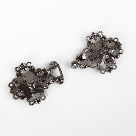 Decorative fastener, 6.5 × 3 cm, black/gray color-2