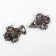Decorative fastener, 6.5 × 3 cm, black/gray color