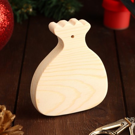 Harvesting for creativity Suspension "Gift bag", 8.5x7x1.2, pine