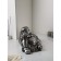 Figure "Necke", Polystone, 25 cm, silver color