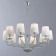 EDDA chandelier, 10x40W E14, chrome