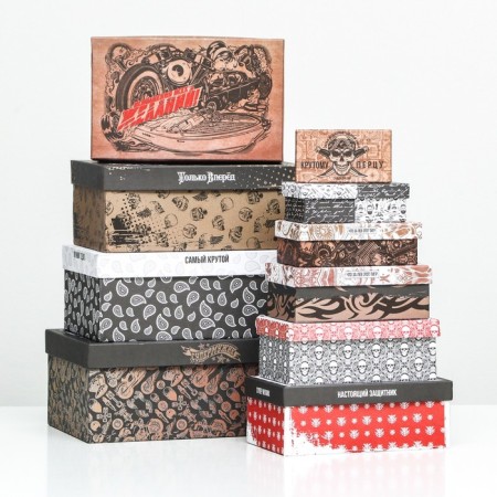 A set of boxes 10 in 1 “Cool man”, 30.5 x 19.5 x 12 - 12 x 6.5 x 4 cm-1