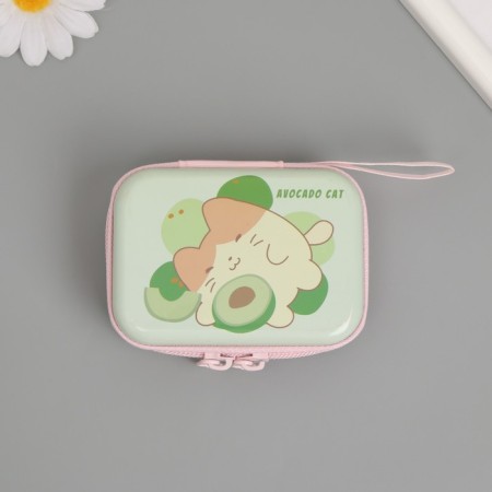 Casket Metal with zipper "Fruit meow" MIX 9x6.5x3.3 cm-1