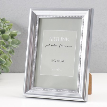 Photo frame Plastic "Gala" 10x15 cm, silver (plastic screen)-1
