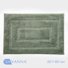 Коврик SAVANNA «Мягкость», 50×80 см, цвет зелёный
