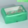 Capcake box, confectionery packaging with a window, 6 cells "Light green", 25 x 17 x 10 cm