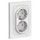 Double SE AtlasDesign, 16 A, 250 V, built -in., S/k, curtains, IP20, white, Atn000126
