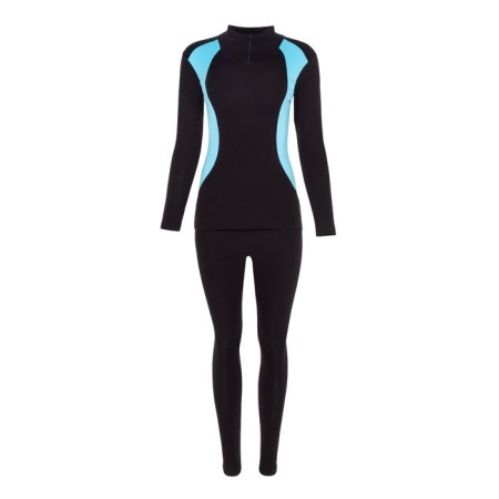 Female thermal underwear (jumper, leggings), black/blue color, size 42-8
