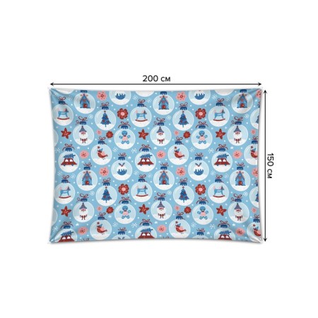 Decorative panel with photo printing "New Year's balls", horizontal, size 150x200 cm-1