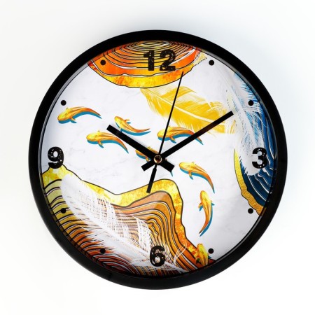 Watch wall "Fish", D-20 cm, smooth move