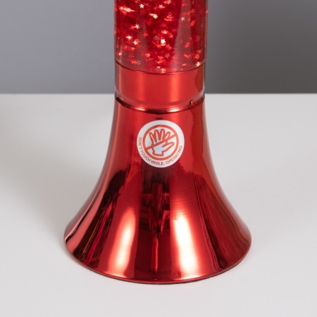 Lava-lamp "cylinder" 1x30W E14-R39 (sparkles) red 12x12x37cm-3