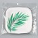 A plate disposable paper square "branch", eco, 16.5x16.5 cm