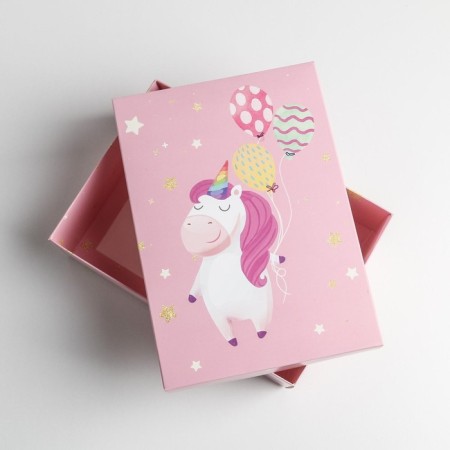 Gift folding box, packaging, “unicorn”, 21 x 15 x 7 cm-5