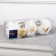 A set of Christmas tree balls "Golden Patterns" 3 pcs., Batteries, 1 LED, glow warm white