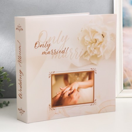 Photo album for 500 photos 10x15 cm, plastic. Sheets, Rings "Only Married" Wedding Magic