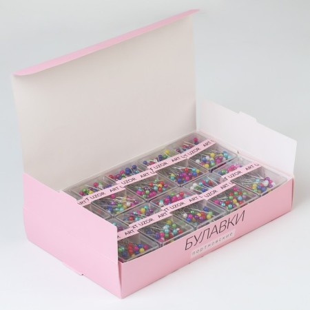 Portnovskiy pins, 35 mm, 100 pcs, colorful color-3