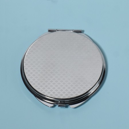 Folding mirror, d 6 cm, silver color-6