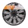 Wheel caps 16 "Tornado +", silver-black, carbon, set 2 pcs, AWCC-16-30