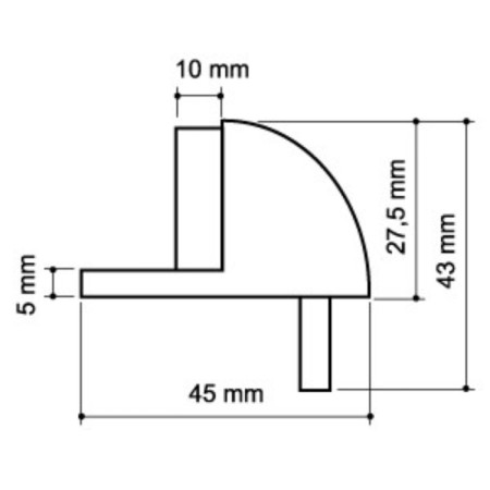 Hand -shaped stop Armadillo DH003ZA GP, Color Gold-1