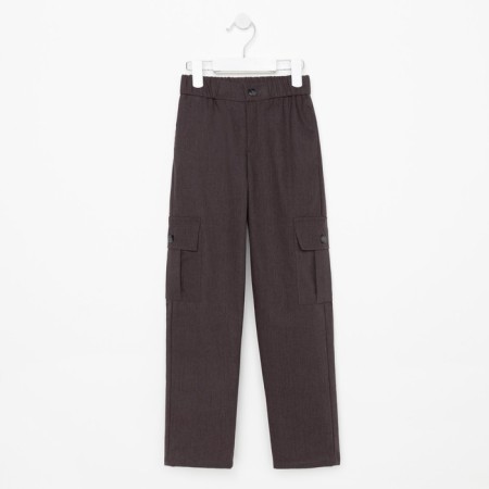 Pants for the boy Minaku: Casual Collection color gray, height 146 cm-3