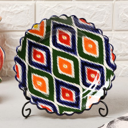 Plate of the Rishtan ceramics "Atlas" 23 cm Reente
