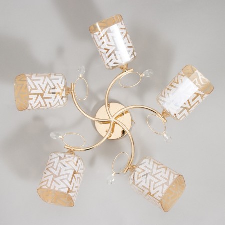 Lina chandelier 5x60W E27 gold 56x56x26 SVK-6