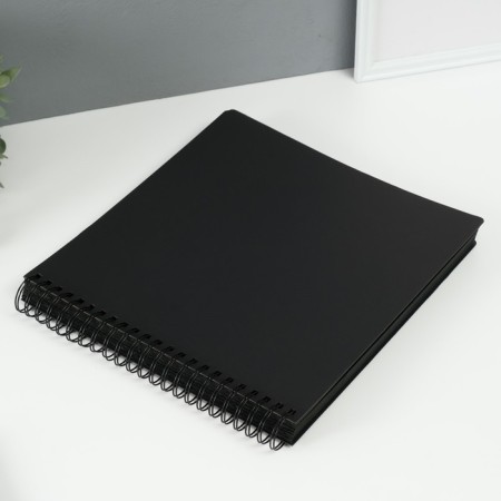 Photo album Brauberg Black Line, size 30x32 cm, 48 black sheets-2